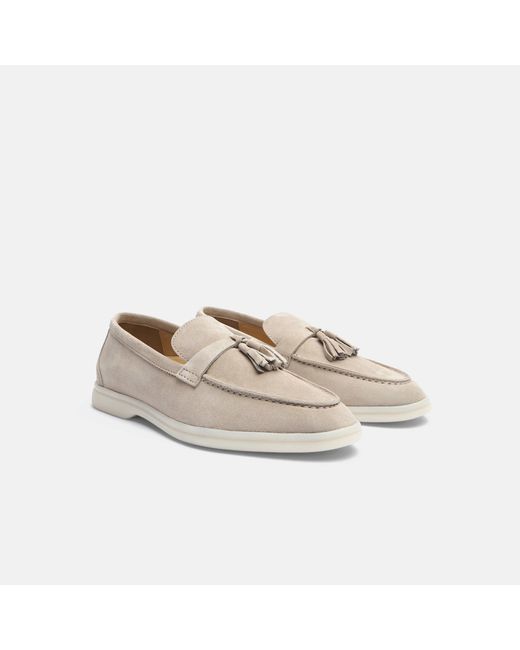 Scarosso Black Leandra Sand Suede Loafers
