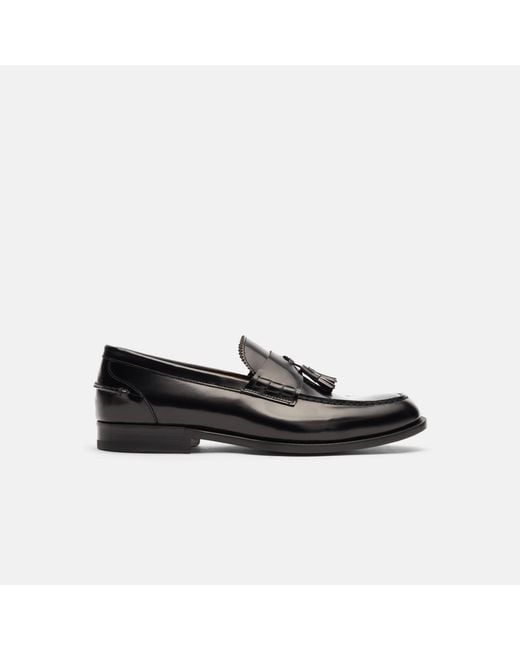 Scarosso Ralph Black Bright Loafers for men