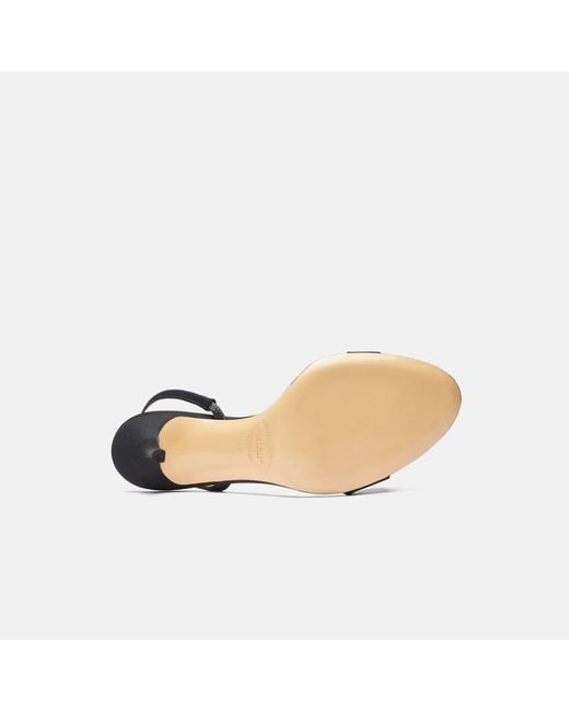 Scarosso Paula Black Satin Sandals