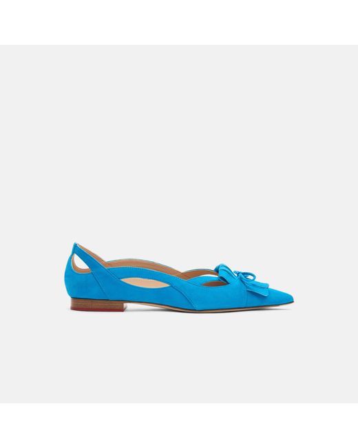 Scarosso Blue Forget-me-not Ballerinas