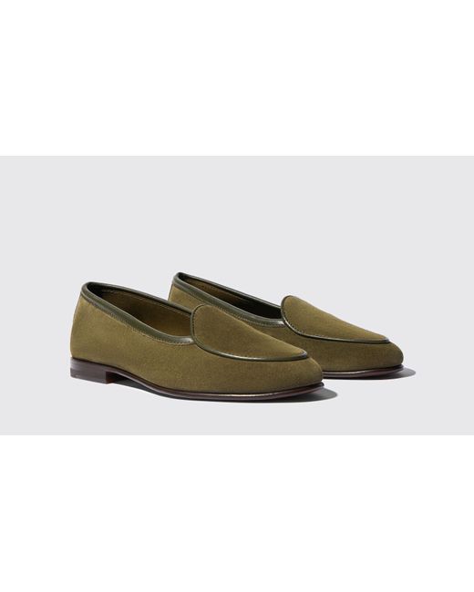 Green suede best sale loafers