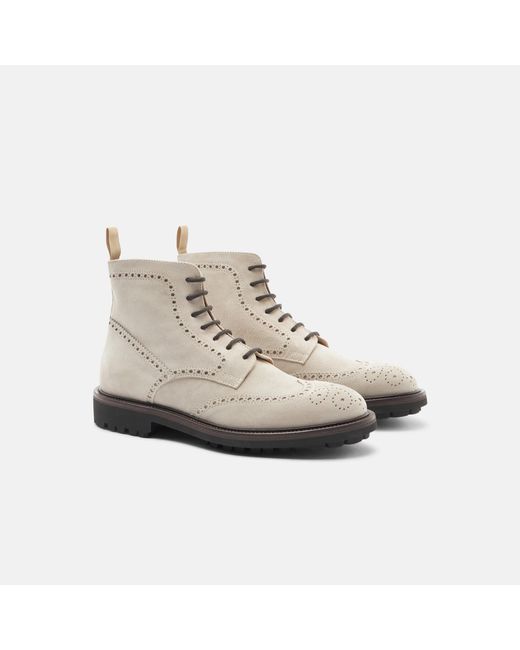 Scarosso White Thomas Sand Suede for men