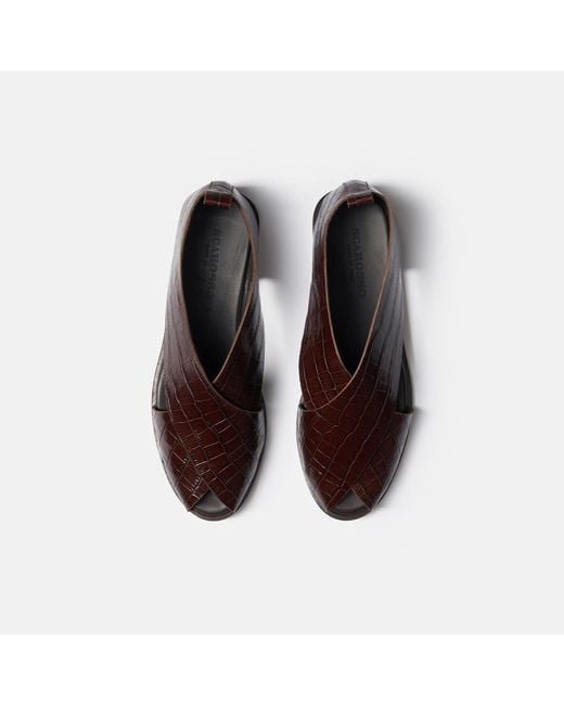 Scarosso Brown Eros Dark Croco for men