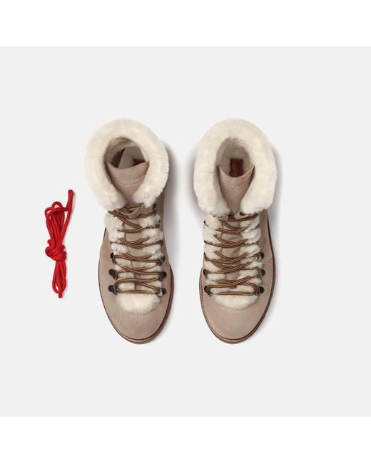 Scarosso Natural Kat Fur Suede