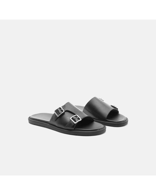 Scarosso Black Costantino Moro Summer Flat Shoes for men