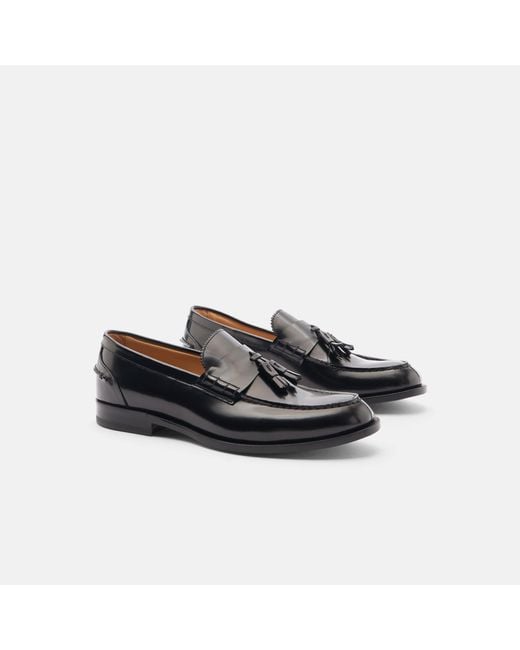 Scarosso Ralph Black Bright Loafers for men
