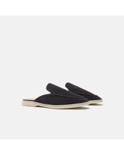 Scarosso Black Lucrezio Blue Suede Slippers for men