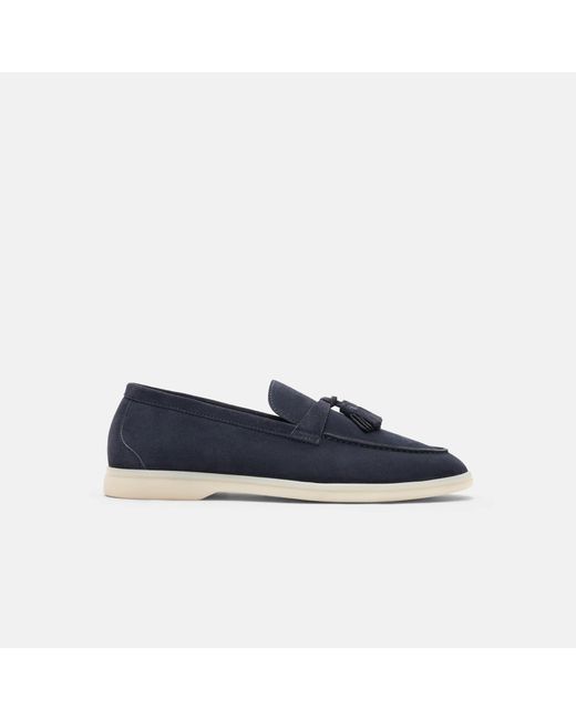 Scarosso Blue Leandra Blu Scamosciata Loafers
