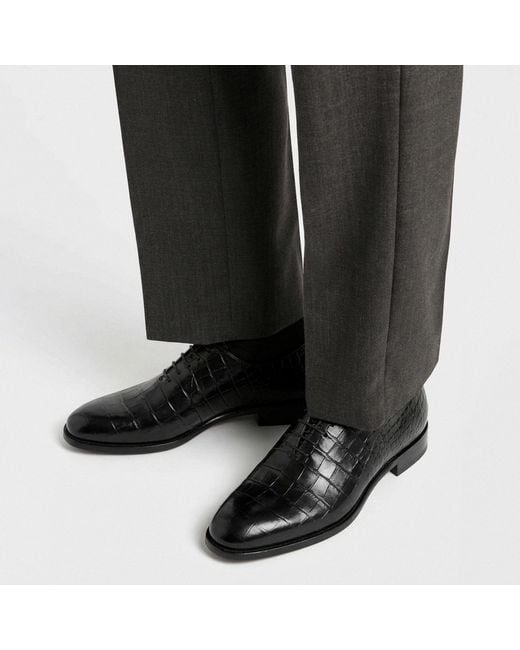 Scarosso Black Ignazio Nero Cocco Oxfords for men