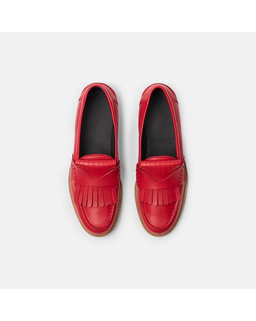 Scarosso Bridget Red Loafers