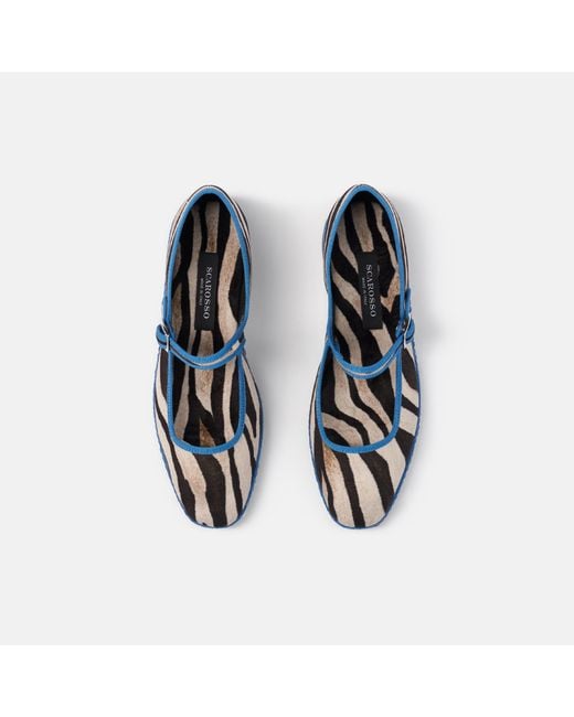 Scarosso Blue Petra Animal-Print Velvet
