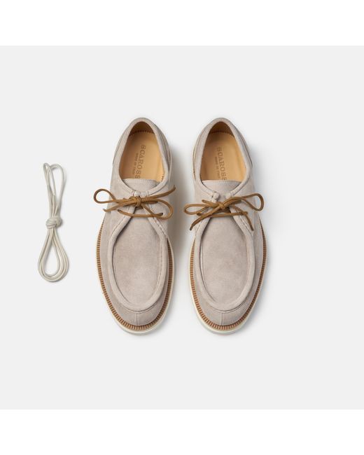 Scarosso White Damiano Light Sand Suede for men