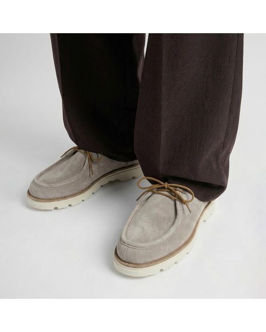 Scarosso White Damiano Light Sand Suede for men