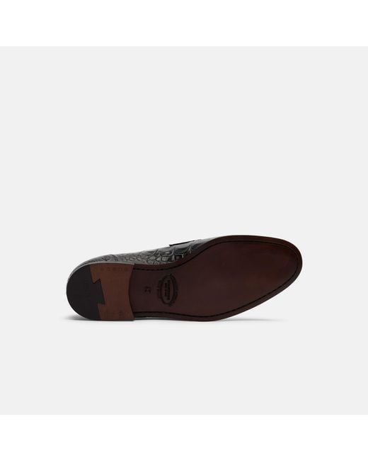 Scarosso Alessandro Black Croco Loafers for men