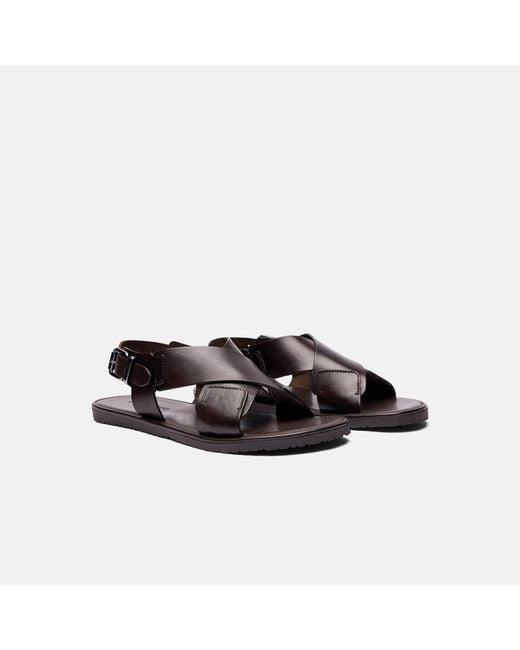 Scarosso Black Massimo Brown Sandals for men