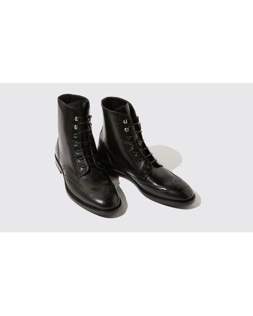 Scarosso Black Ankle Boots Stefania Nera Calf Leather