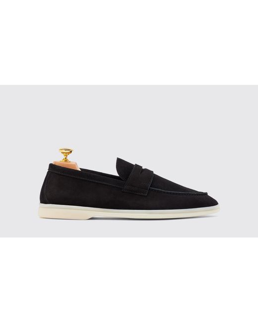 Scarosso Luciano Black Suede Edit Loafers for men