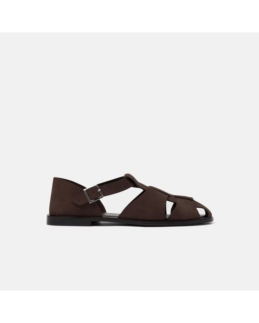 Scarosso Brown Flat Sandals for men