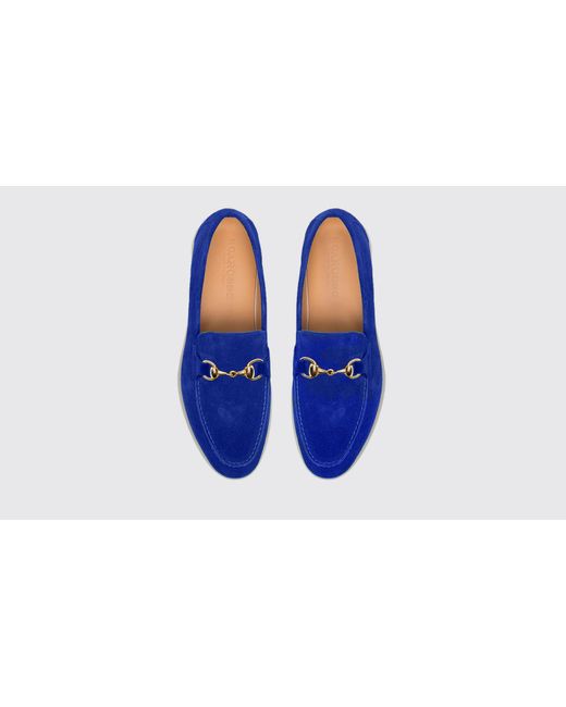 Scarosso Lilia Electric Blue Suede Loafers