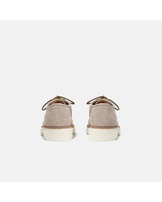 Scarosso White Damiano Light Sand Suede for men
