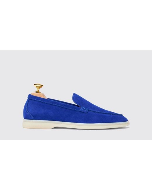 Scarosso Ludovica Electric Blue Suede Loafers