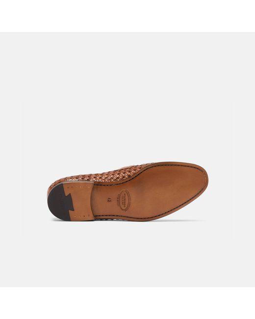 Scarosso Brown Alessandro Cognac Woven for men