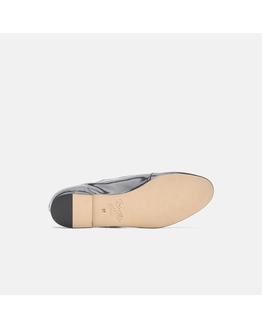 Scarosso Blue Linda Ii Prune Patent Ballerinas