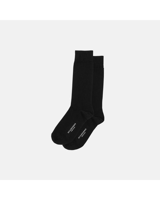 Scarosso Black Cotton Socks for men