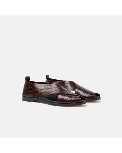 Scarosso Brown Eros Dark Croco for men