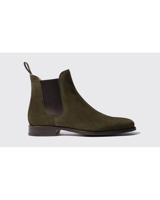 SCAROSSO Chelsea Boots Giancarlo Oliva Suede Leather in Green Suede (Green)  for Men - Save 16% | Lyst