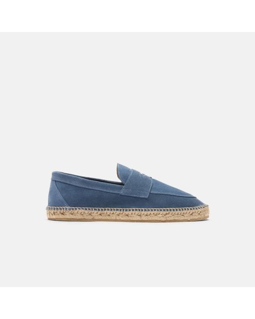 Scarosso Blue Diego Steel Suede Espadrilles for men