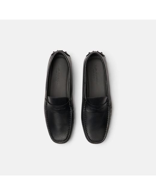 Scarosso Michael Black Driving Shoes for men