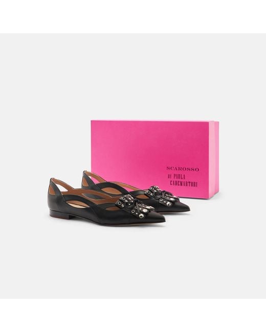 Scarosso Black Onyx Odyssey Ballerinas