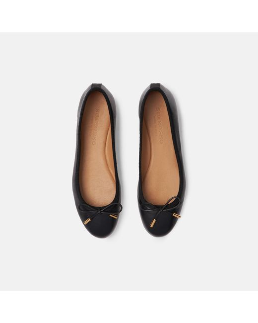 Scarosso Black Carla White Edit Ballerinas