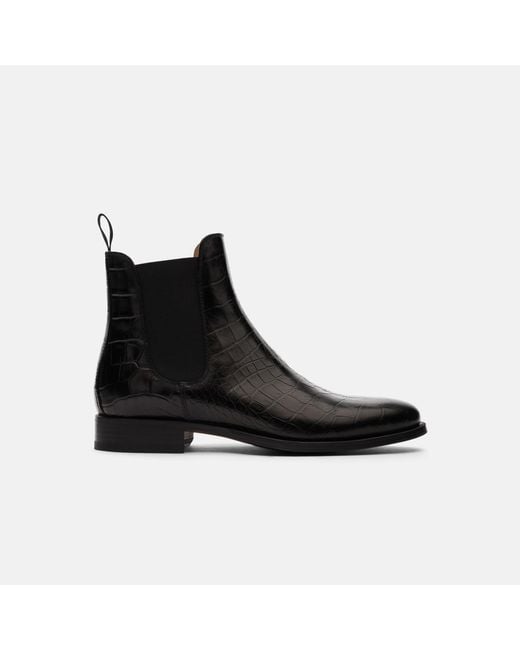 Scarosso Black Giancarlo Nero Cocco Chelsea Boots for men