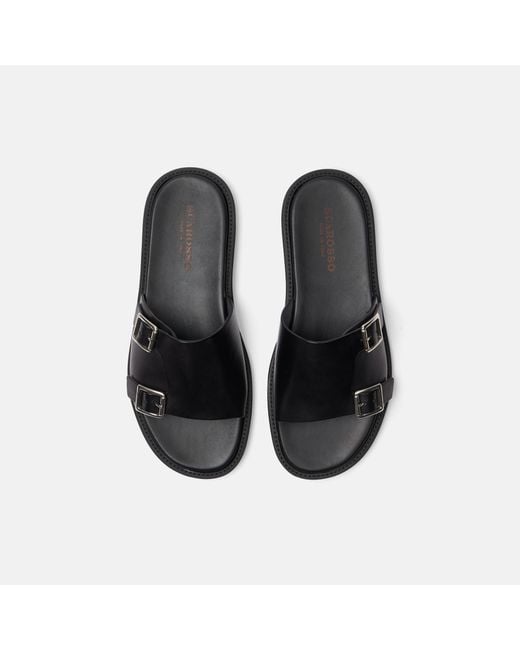 Scarosso Black Costantino Moro Summer Flat Shoes for men