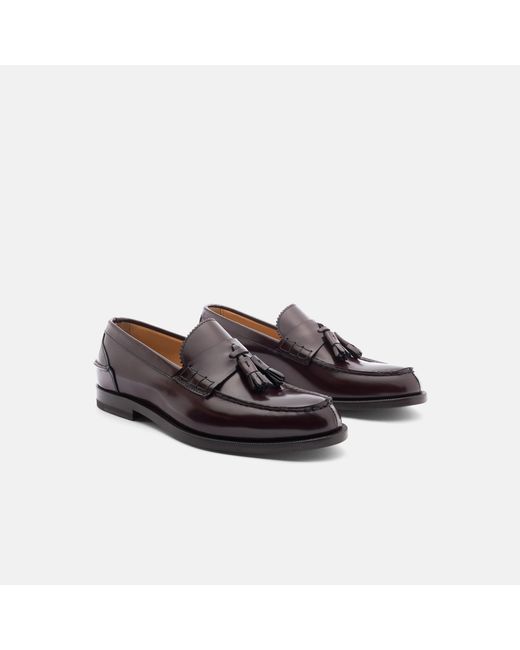Scarosso Black Ralphine Burgundy Bright Loafers