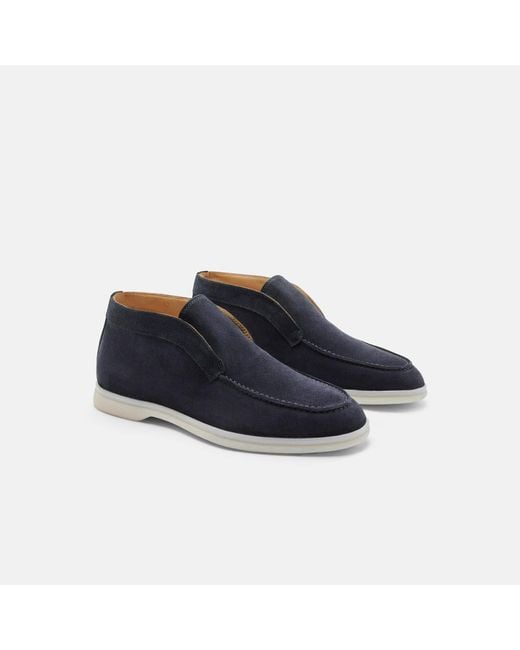 Scarosso Leonardo Blue Suede Boots for men