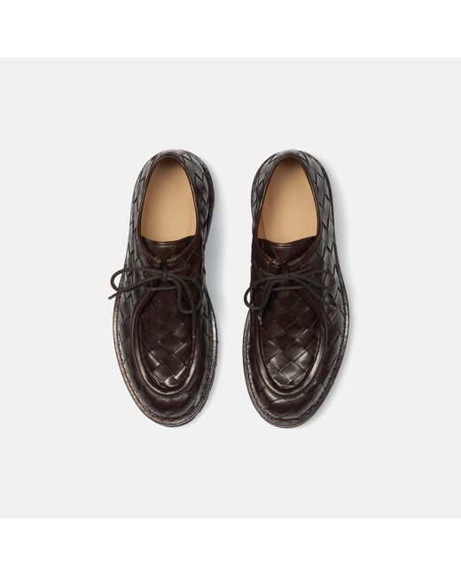 Scarosso Black Damiano Dark Brown Woven Derbies for men