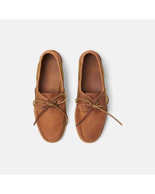 Scarosso Brown Jude Cognac Nubuck Boat Shoes for men
