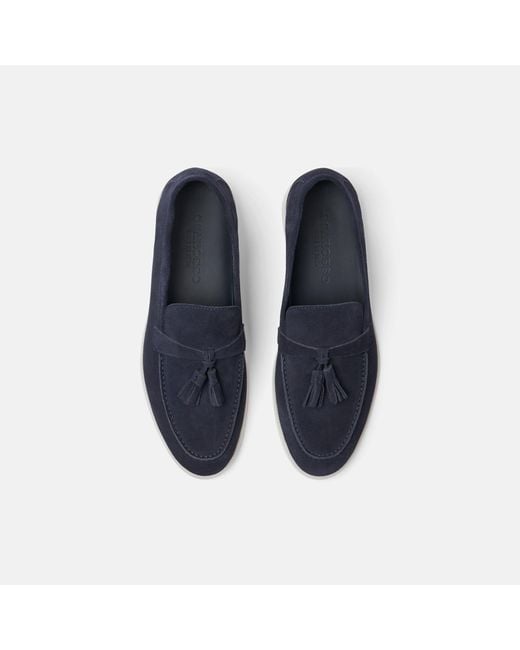 Scarosso Blue Leandra Blu Scamosciata Loafers