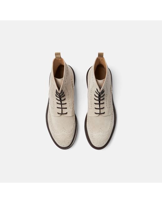 Scarosso White Thomas Sand Suede for men