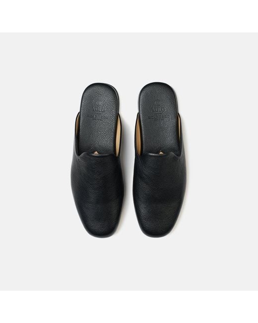 Scarosso Black Atlas Travel Slipper