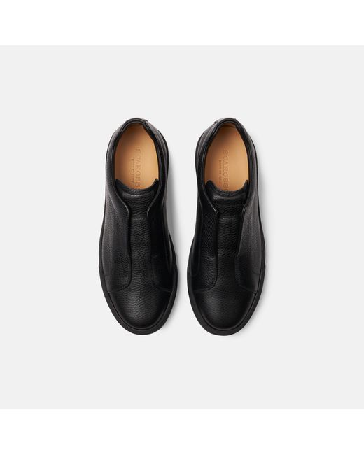 Scarosso Luca Black Grain Sneakers for men