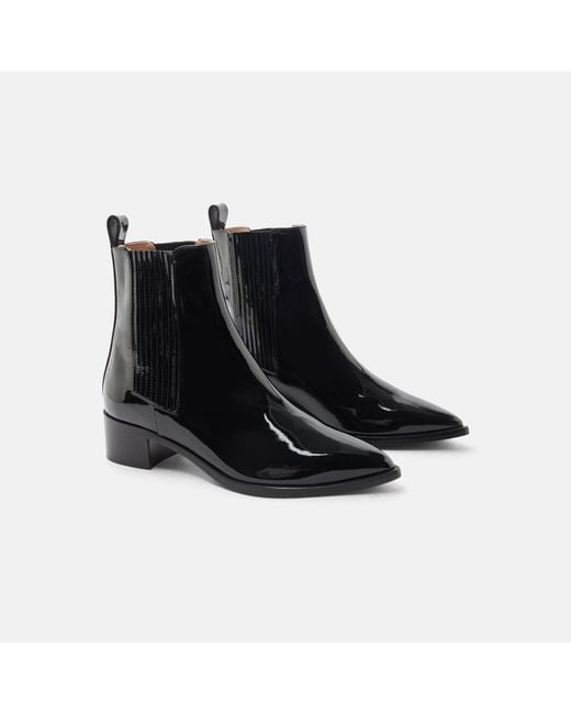 Scarosso Olivia Black Patent Boots