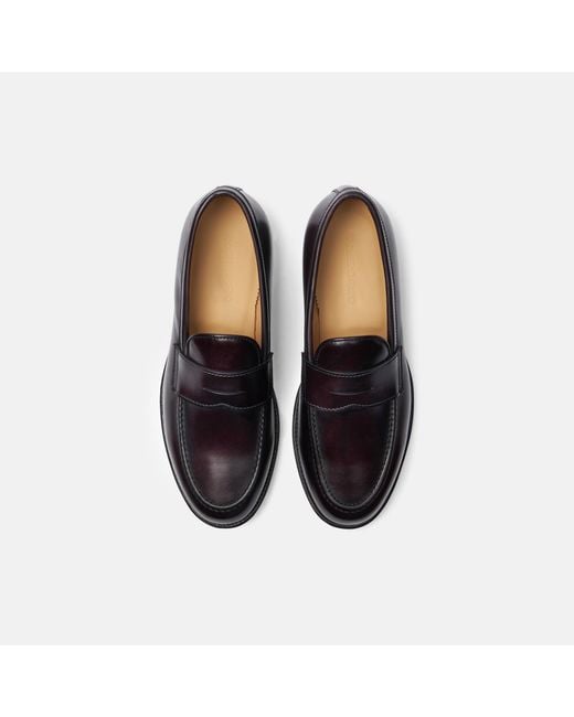Scarosso Black Edward Burgundy Loafers for men