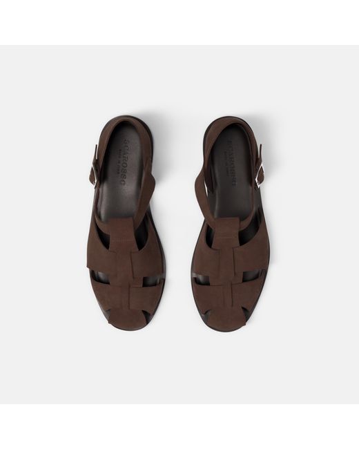 Scarosso Brown Flat Sandals for men