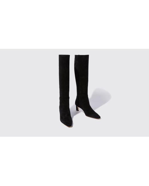 Scarosso Kira Black Suede Boots