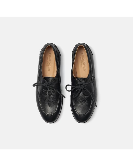 Scarosso Ginevra Black Grain Loafers