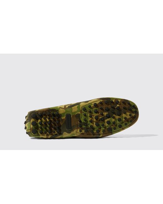 Scarosso Mokassins James Camo Suede Veloursleder in Green für Herren